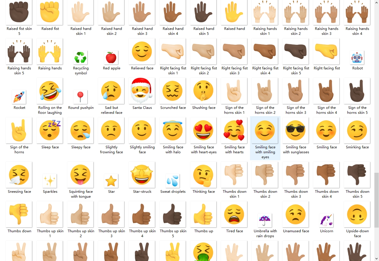 349个Emoji表情包大全，PNG格式打包下载